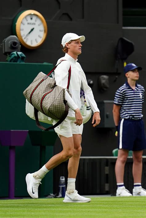 tennis player gucci bag|How Jannik Sinner's Gucci duffle bag made history at Wimbledon.